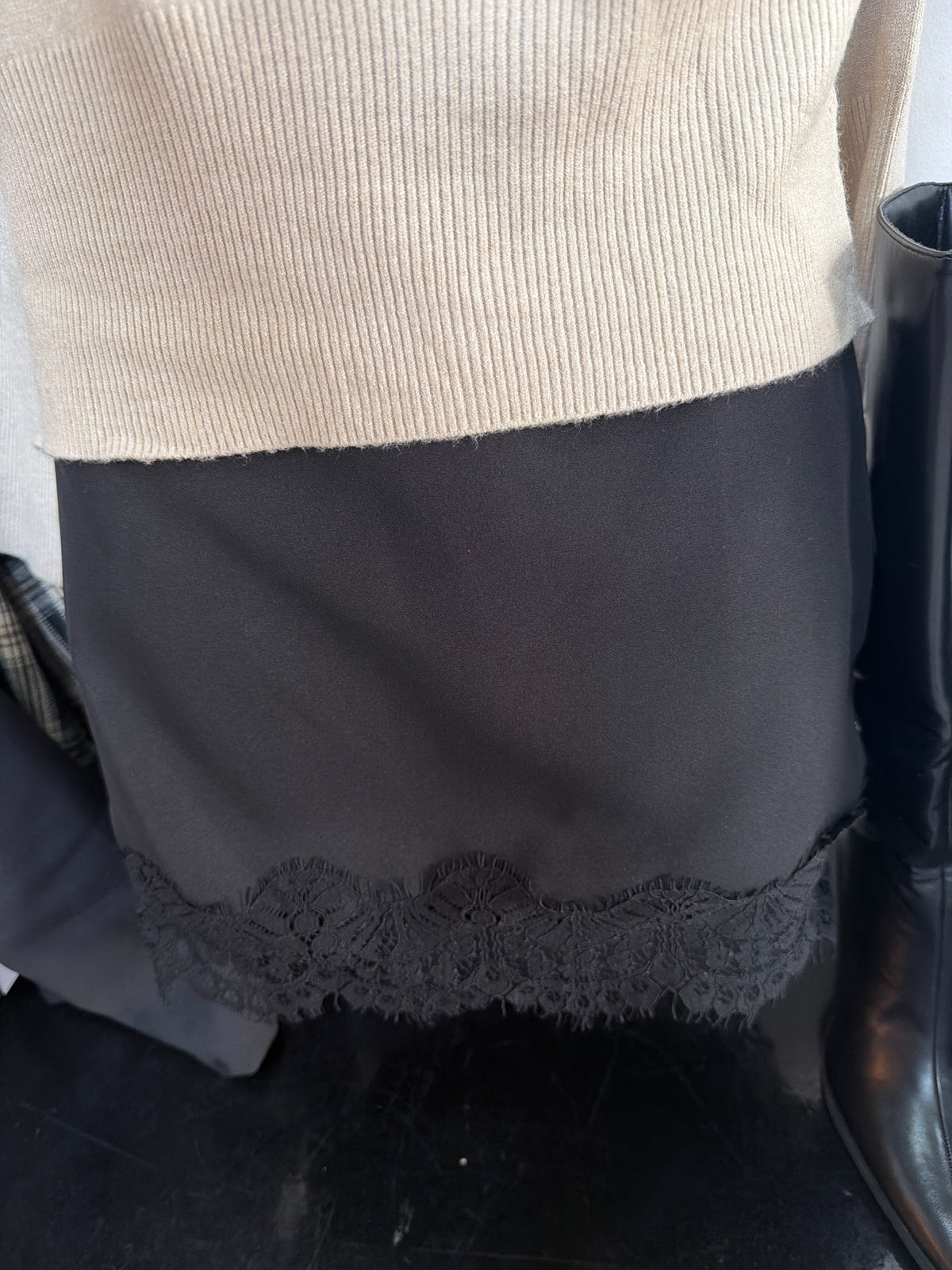 FALDA-PANTALÓN ENCAJE