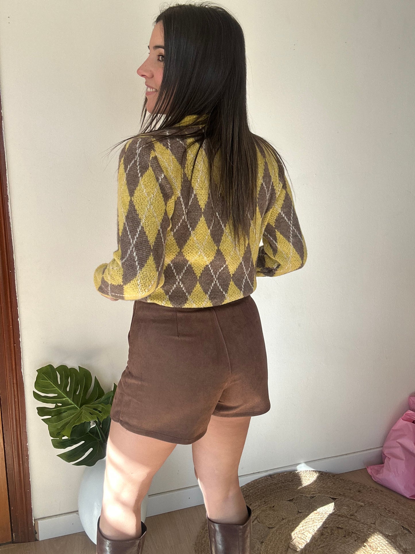 FALDA-PANTALÓN ANTE