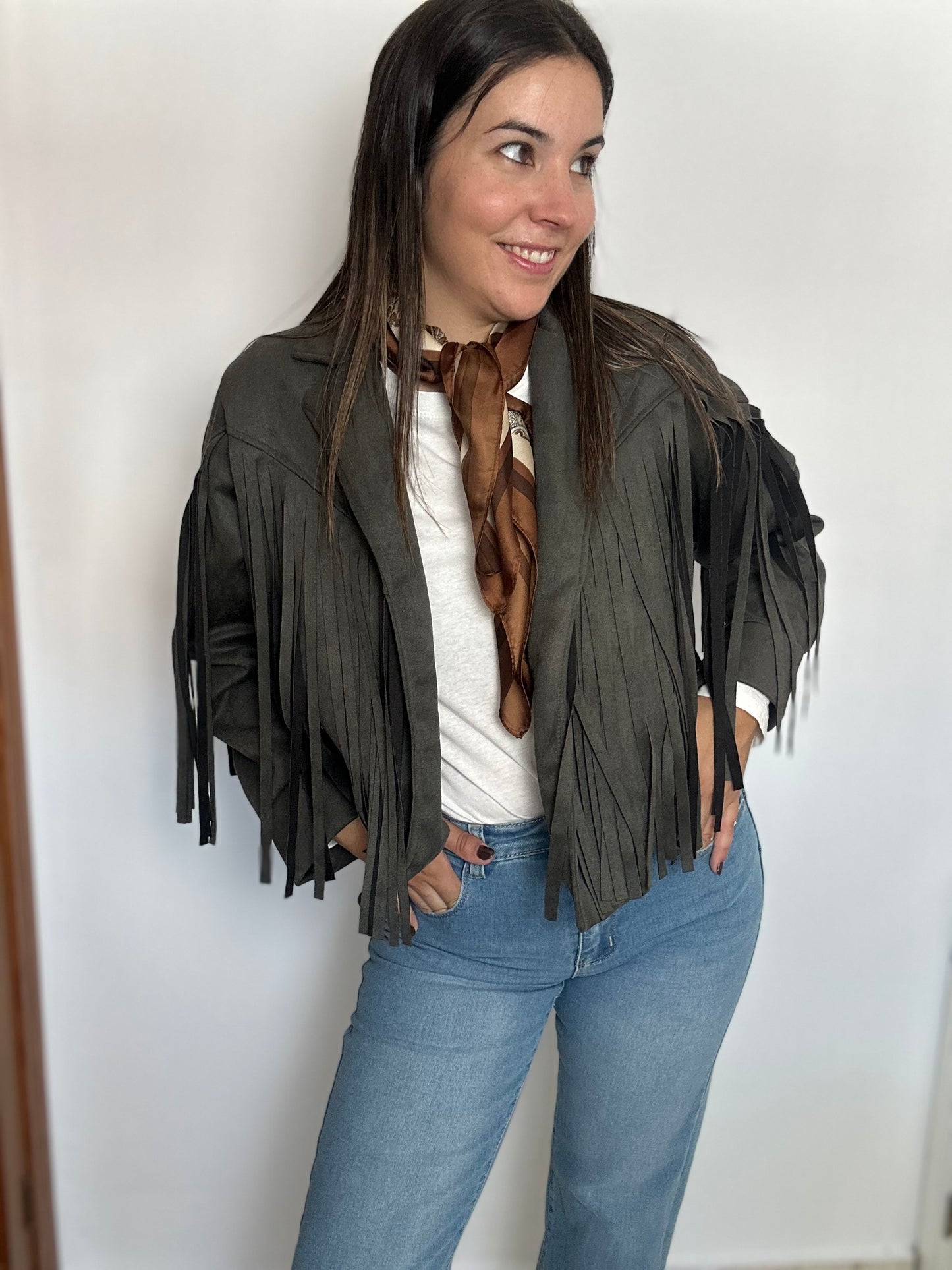 CHAQUETA ANTE FLECOS