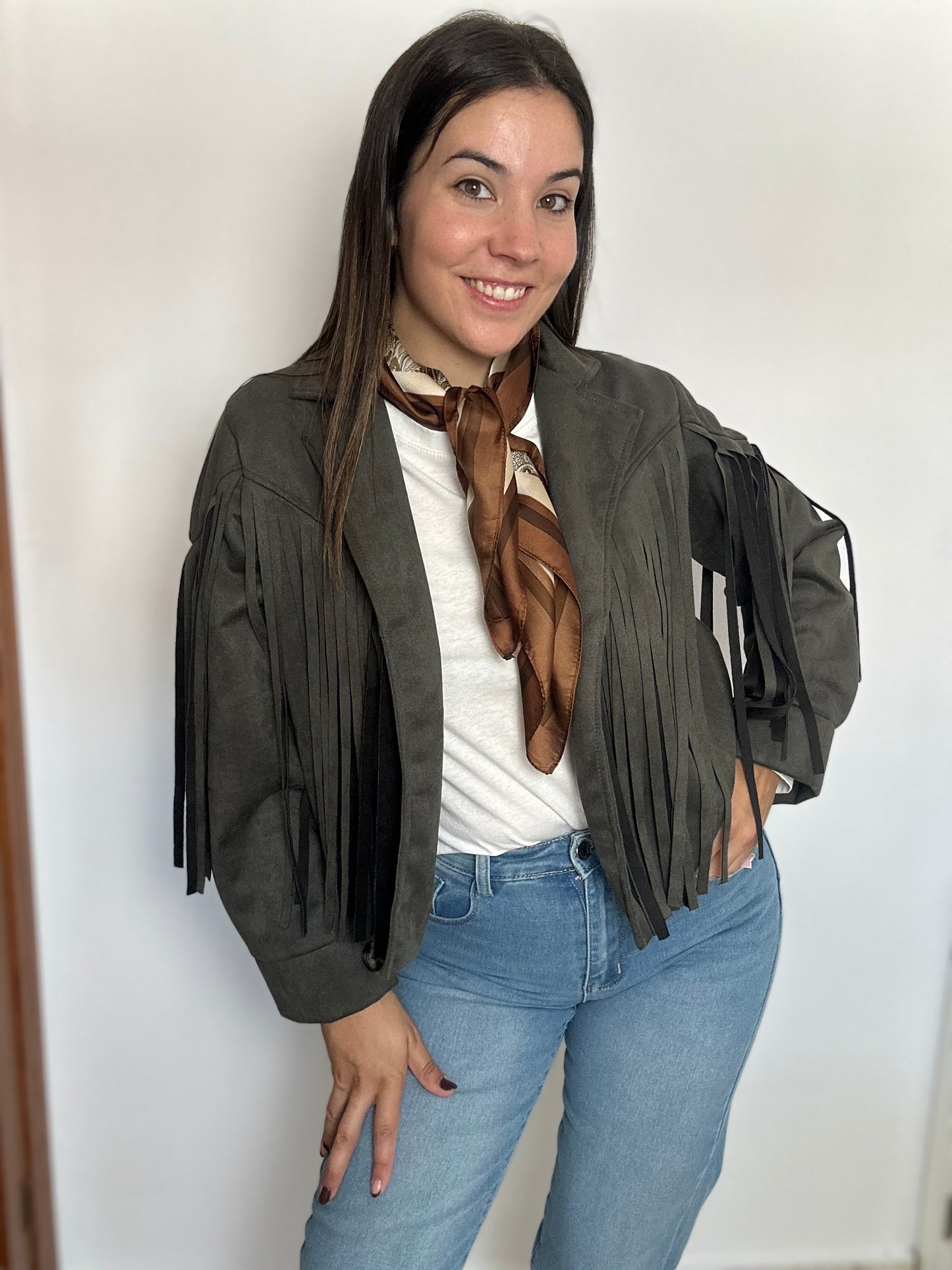 CHAQUETA ANTE FLECOS