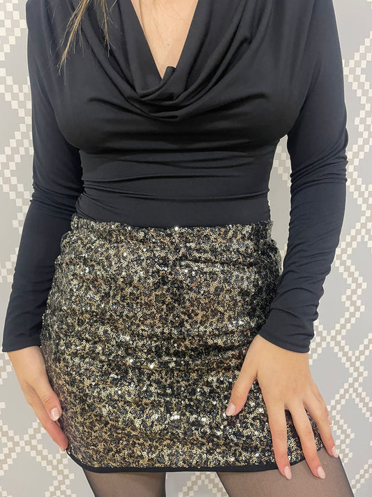 FALDA ANIMAL PRINT LENTEJUELAS