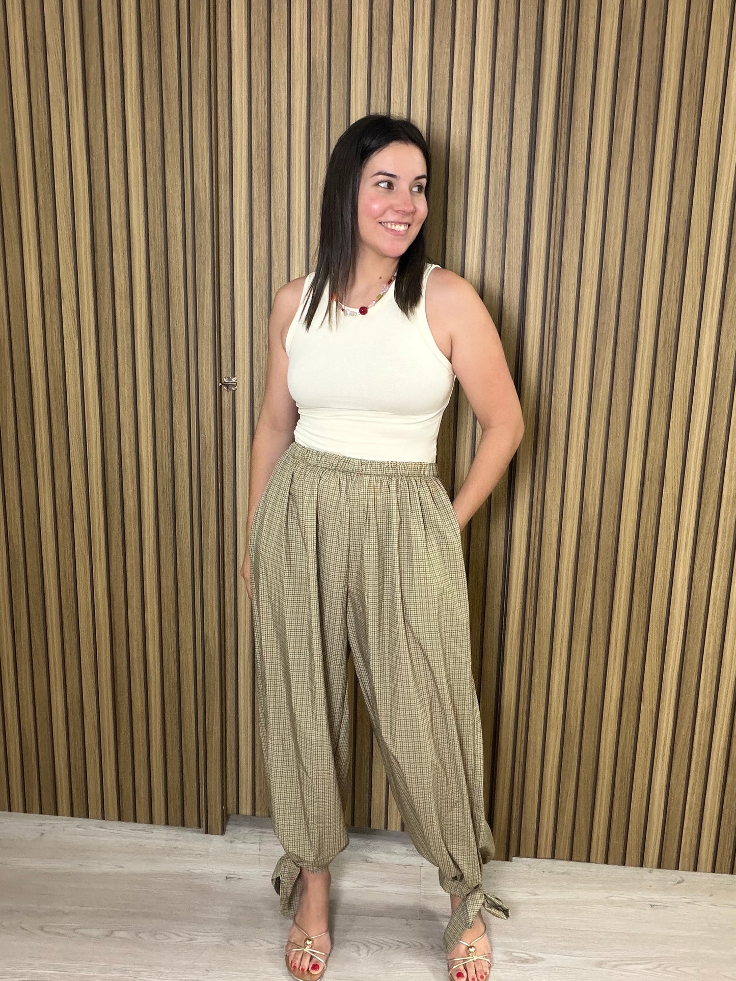 PANTALÓN VICHY LAZOS