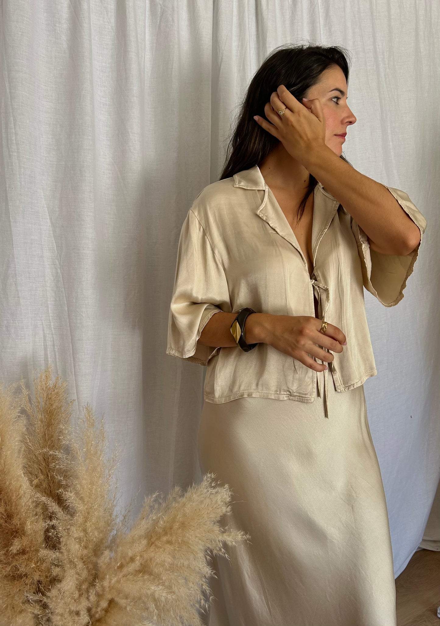 BLUSA SATÉN LAZADA