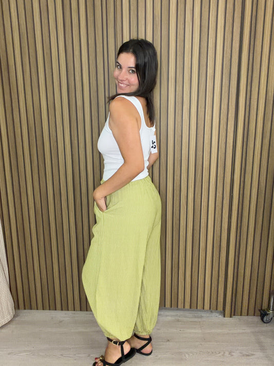 PANTALÓN RAYA BOMBACHO