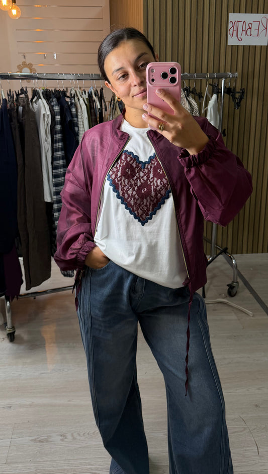 BOMBER SEMITRANSPARENTE