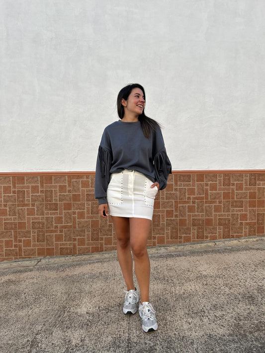 SUDADERA FLECOS